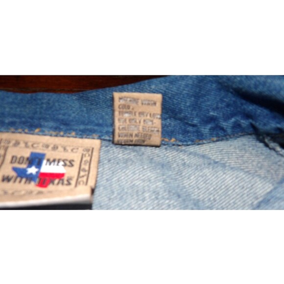 Don't Mess with Texas Denim Jacket Embroidered Jean Coat Embellished Size Medium - Picture 9 of 11